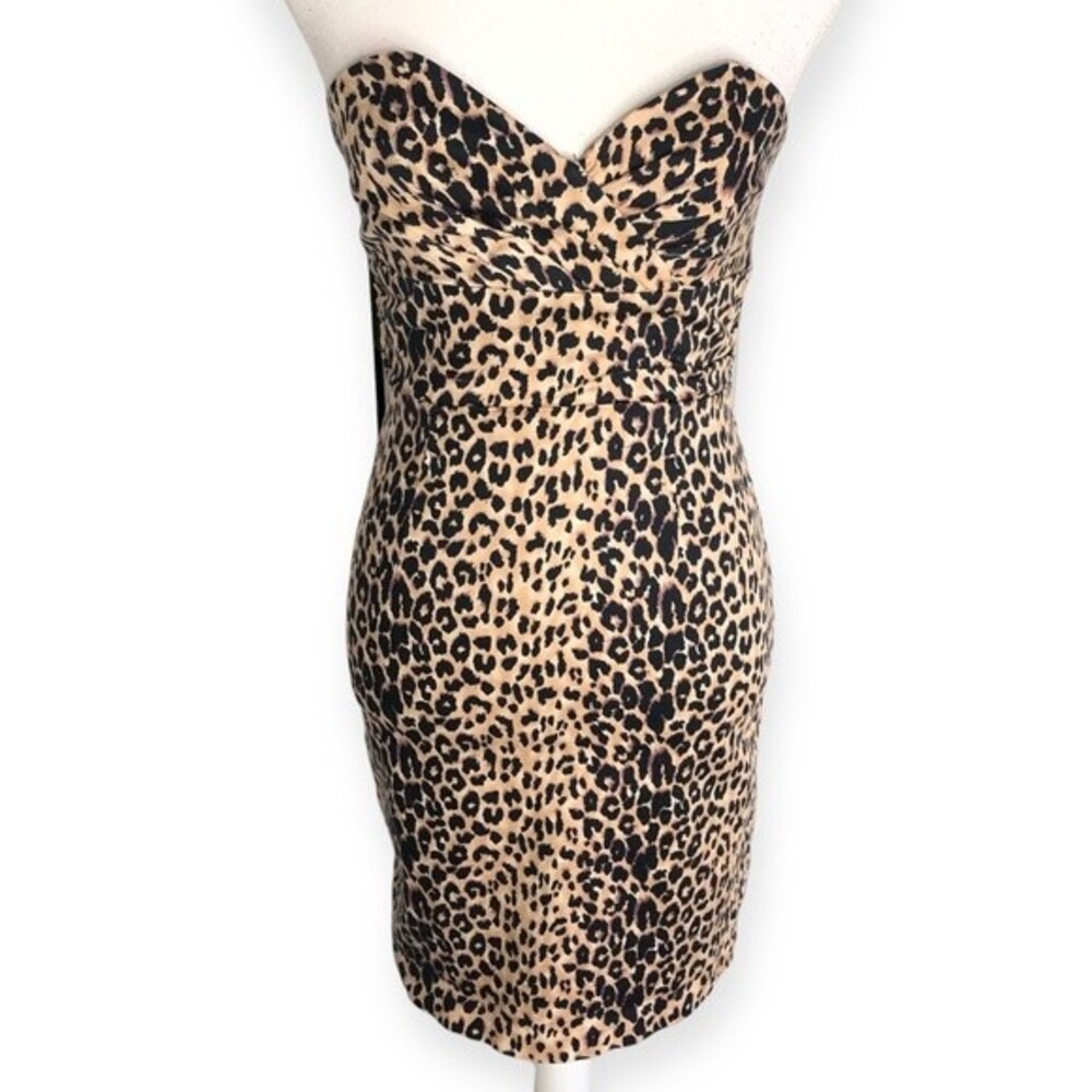 Twenty One Animal Print Strapless Tube Mini Dress